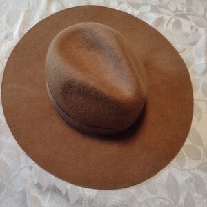 Twiggy London Women's 100% Wool Felt Hat Wide Brim Fedora